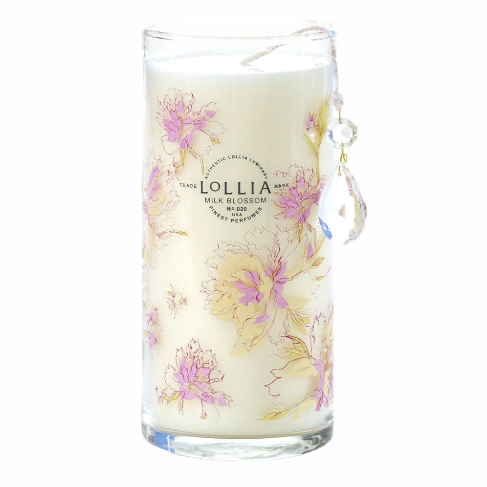 Milk Blossom Tall Perfumed Luminary by Lollia
