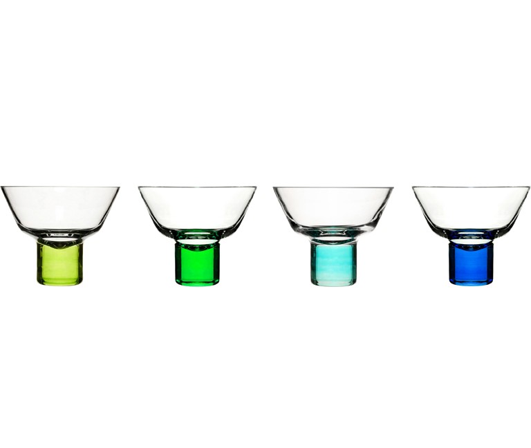 Sagaform Club Martini Glass Set of 4 Blue Green