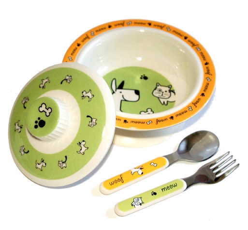 Furry Friends Melamine Dish Set