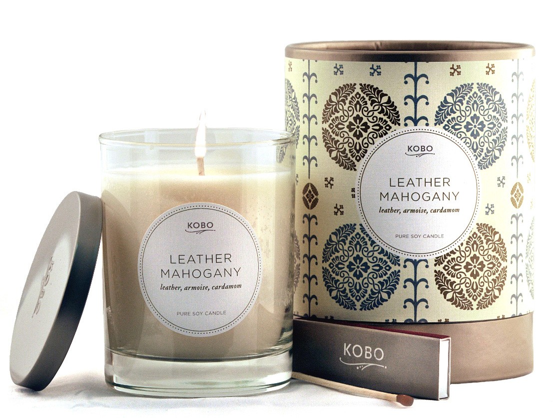 Leather Mahogany by KOBO Candle