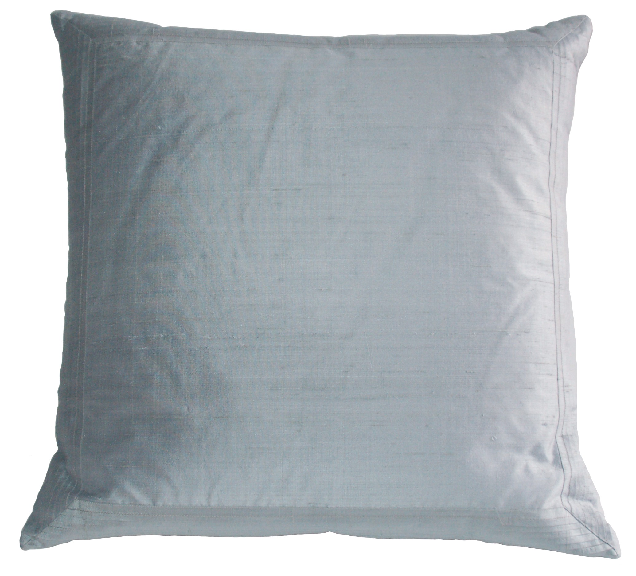 Manhattan Pleated Silk Pillow - blue