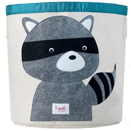 Raccoon Organic Canvas Storage Bin
