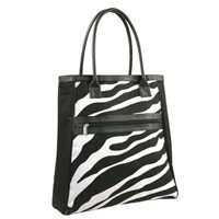 Murval Tote with Front Zipper - Zebra