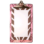 Raja Flamingo Clipboard & Choc. Zebra Notepad Set - Large