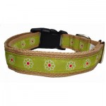 Green Flower Collar - Medium