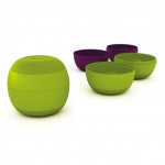 Green Prep&Store Set of 4 Food Preparation Bowls