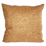 Starry Night Embroidered Pillow - Beige